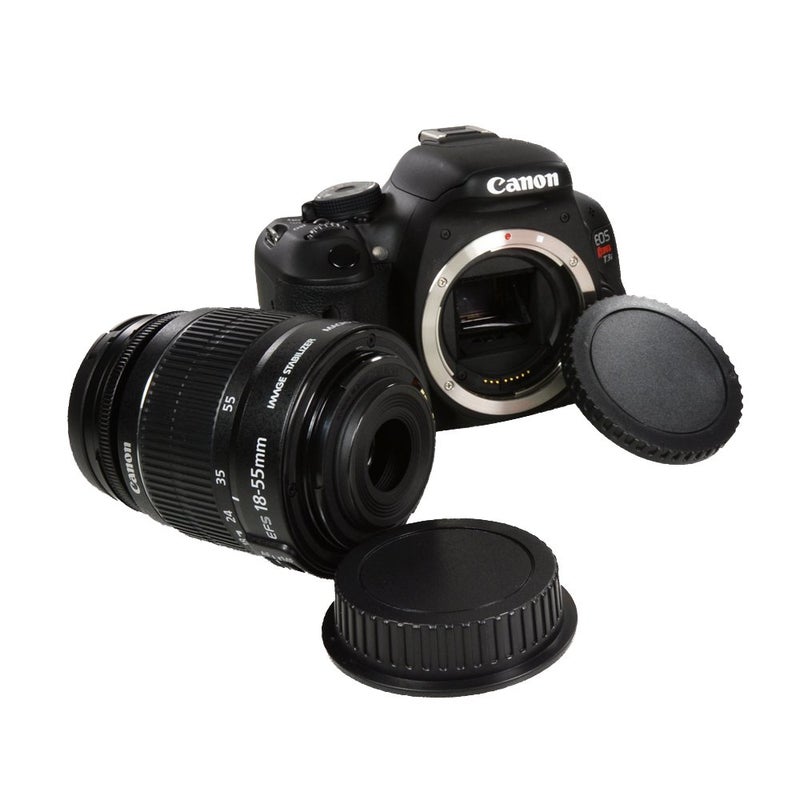 CamDesign Body Cap & Camera Rear Lens Cover Compatible With Canon EOS RF-3, 1D, 7D, 5D, 7D, T7i - Image 3
